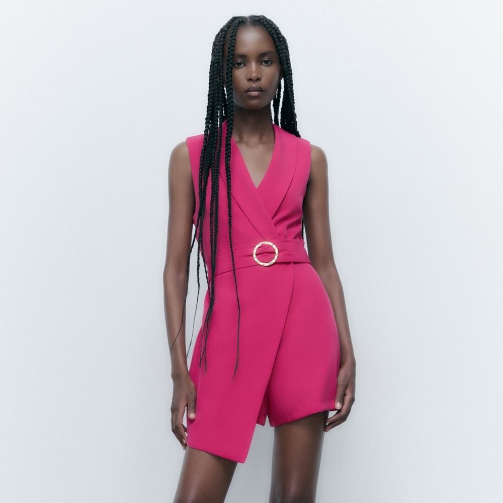 Zara Buckle Blazer Jumpsuit